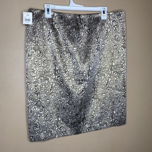 J. Jill Dresses & Skirts - NEW J.‎ Jill Women's Ivory Black Pencil Skirt Size 16